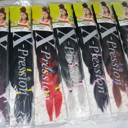 X-pression Lagos Braid Pre-Pulled Hair Extension 42″ & 46" Pack