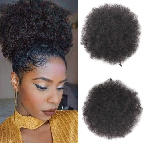 Large Afro Kinky Synthetic Drawstring Ponytail Extensions