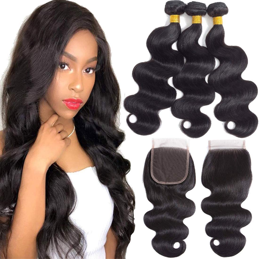 10A Brazilian Curly Hair Weave 3 Bundles Kinky Curly Human Hair 100%  Unprocessed Hair Weft Extensions Natural Black Color(18 20 22inch) 